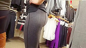2 Hot Lululemon Workers in Tight Leggings Candid
