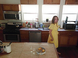 A Hot Milf Stepmom Sucks Her Stepdaughters Boyfriends Cock Till He Cums In Her Face  - Get Out