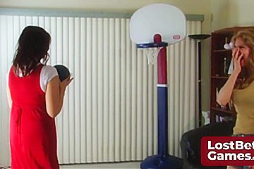 A Sizzling Game Of Strip Basketball With Two Gorgeous Girls