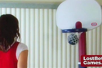 A Sizzling Game Of Strip Basketball With Two Gorgeous Girls