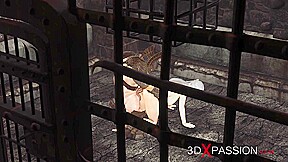 A beautiful princess gets fucked by a dwarf knight in the dungeon