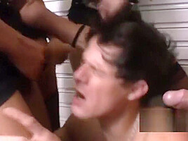 Alex gets cornered by horny shemales who demolish his tight asshole