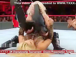 Alexa Bliss Squeezes Natalya With Bodyscissors
