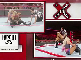 Alexa Bliss Squeezes Natalya With Bodyscissors