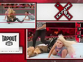 Alexa Bliss Squeezes Natalya With Bodyscissors