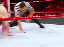 Alexa Bliss Squeezes Natalya With Bodyscissors
