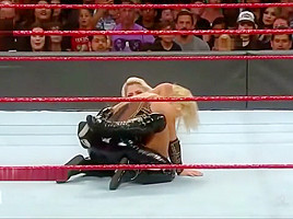 Alexa Bliss Squeezes Natalya With Bodyscissors