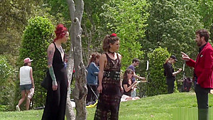 Alt mistress disgraces Spanish babe in public