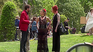 Alt mistress disgraces Spanish babe in public