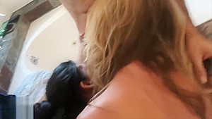 Amateur Double Blowjob with Porn Star Heather Vahn - Couple LeoLulu