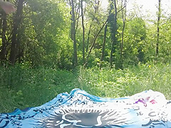 Amateur Girl Plays With Herself Outside