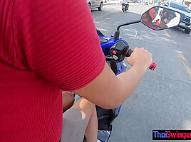 Amateur Thai teen 18+ girlfriend big titty fucked back in the hotel