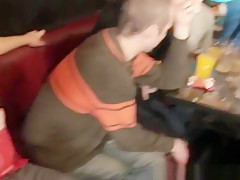 Amateur euros jerking at party in group