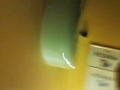 Amateur tan ass on toilet cam from above and below