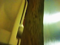 Amateur tan ass on toilet cam from above and below