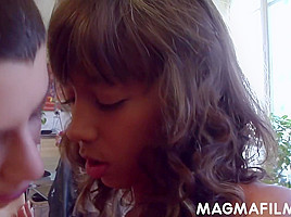 Anal dildo interracial lesbians