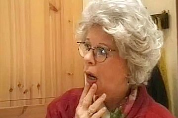 Anna Berger And Titus Steel In German Granny Glasses & Nylon