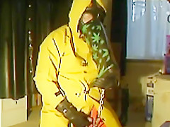 Another old video of myself wanking in rubber    what else! mmmm
