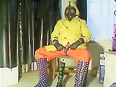 Another old video of myself wanking in rubber    what else! mmmm
