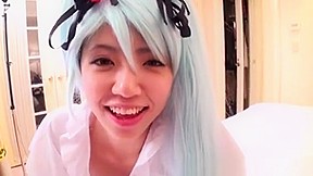 Asian Cosplay Babe Interracial Doggystyle Fucked