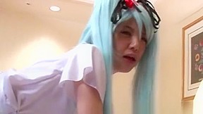 Asian Cosplay Babe Interracial Doggystyle Fucked
