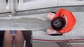 Asian Whores Pee Outside