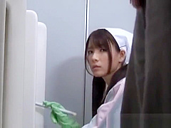 Asian bathroom attendant is in the mens part4