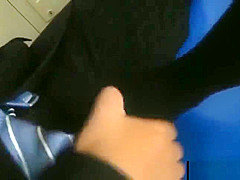 Asian getting undressed