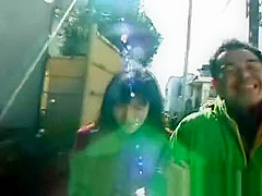 Asian slut gets fingered in public place part6