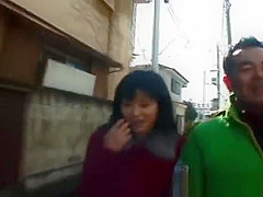 Asian slut gets fingered in public place part6