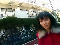 Asian slut gets fingered in public place part6