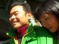 Asian slut gets fingered in public place part6