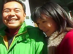 Asian slut gets fingered in public place part6