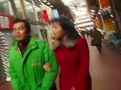 Asian slut gets fingered in public place part6