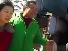 Asian slut gets fingered in public place part6