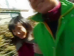 Asian slut gets fingered in public place part6