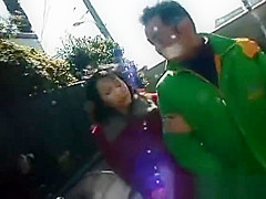 Asian slut gets fingered in public place part6