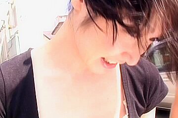 Asian slut with small titties is in a downblouse clip
