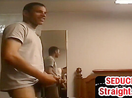 BBC str8 amateur stud 1st time sucked by gay at home