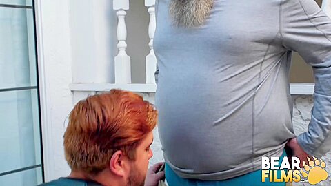 BEARFILMS Fat Bear Tony Marks Sucked By Gay Alezgi Cage