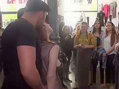 Babe group banged in bdsm shop