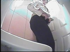 Babe with fresh booty pissed on toilet cam and fixed thong