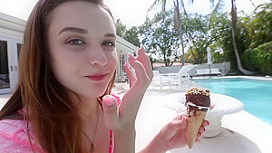 Barely Legal Petite Cutie Drilled By The Pool