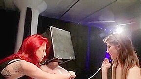 Bdsm Babe With Head In Steel Box Spaked