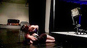 Bdsm Babe With Head In Steel Box Spaked