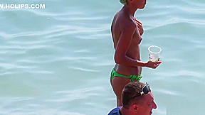 Beach Hot Amateur Topless MILFs - HD Video