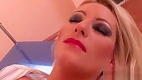 Beautiful Blonde In Stockings Gets Fucked Hard