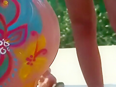 Beauty Women Body Paint Festival In Nudist Beach
