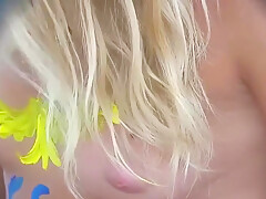 Beauty Women Body Paint Festival In Nudist Beach