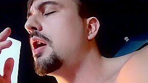 Beefy Mason Lear strokes dick solo while smoking